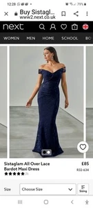 Gorgeous Next Navy Blue Evening Gown/ Prom Dress/ Bridesmaid Size 14 - Picture 1 of 8