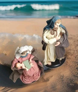 Vintage Exquisite Christmas Nativity Jesus Mary Joseph Clothtique Christian 10" - Picture 1 of 21