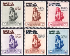 SOMALIA 1934 Colonial Art Exhibition Woman Sass 193-98 Mint NH Set € 165 - Picture 1 of 1