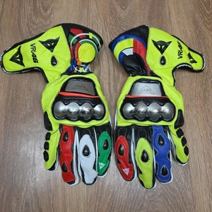 Valentino Rossi Réplica Dainese Full Metal 6 Guantes VR46 MotoGP Talla XL Cuero - Imagen 1 de 24