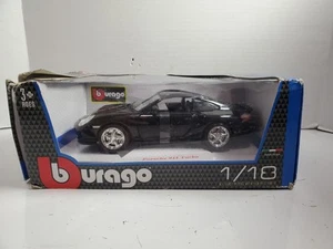 Porsche 911 996 Turbo schwarz - Bburago 1:18 NEU - Box beschädigt - Bild 1 von 14