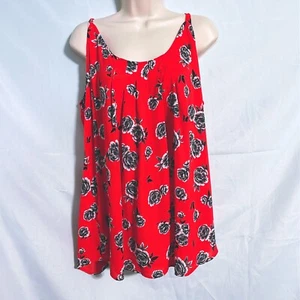 Torrid Cute Red Floral Top Size 3X - Imagen 1 de 3