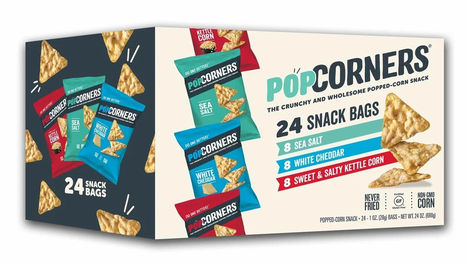 PopCorners Popped-Corn Snack, paquete de variedad, 1 oz, 24 unidades Foto 1 de 1
