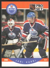 1990 Pro Set   Jari Kurri #87 Edmonton Oilers