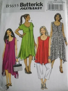 Pantalones de vestir y túnica Butterick 5655 para mujer patrón de costura 18w-24w - Imagen 1 de 2