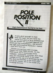 58462 Folleto de instrucciones - Pole Position II - Atari 2600 / 7800 (1987) - Imagen 1 de 1