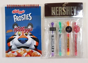 CLAIRE'S KELLOGG'S FROSTIES NOTEPAD NOTEBOOK + HERSHEY'S PEN SET - Picture 1 of 11