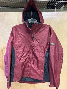 Stearns Dry Wear Mens Sz L Jacket Waterproof Breathable Rain Hooded Maroon/Black - Picture 1 of 8