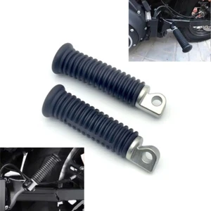 Black Foot Pegs Rear Front Footrest Male Mount For Harley Softail Electra Glide - Picture 1 of 9