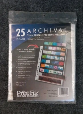 25 Archival 35mm Mounted Slide Preservers For 3-Ring Binders - Image 1 of 4