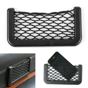 Auto Car Black Storage Net String Pouch Bag GPS Phone Holder Pocket Organizer - Bild 1 von 10