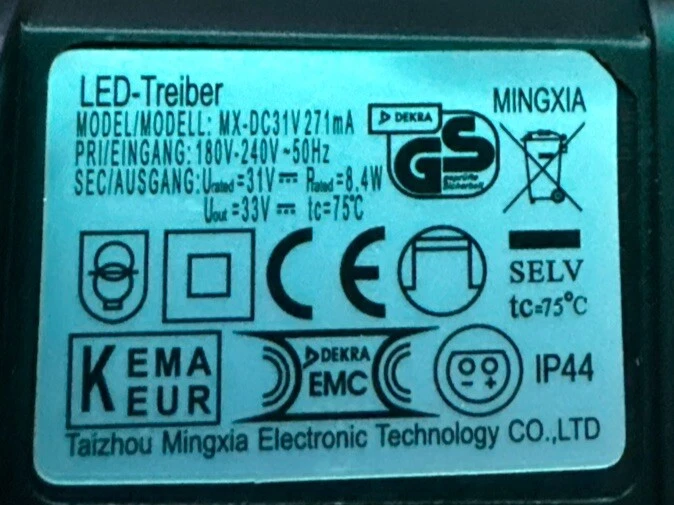 RICAMBIO Trasformatore PER CATENE LUCI A LED SPINA IP44 Con Giochi 8.4W - Immagine 1 di 1