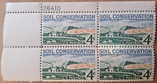 1959 US Post Scott#1133 Soil Conservation 4c Stamp Plate#26410 Blckf 4 Env#1 MNH