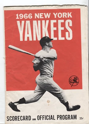 1966 MLB Season Scorecard NY Yankees Vs Baltimore Orioles 070621DBSC-30 - Image 1 of 2