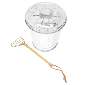 Cubo de basura de mesa contenedor de basura de mesa lindo escritorio con tapa - Imagen 1 de 12