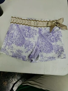 Girls Shorts, Size 4, Brand Ananas, White & Purple - Picture 1 of 5
