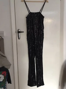 Black Sequin Jumpsuit 8 By Principessa - Picture 1 of 3