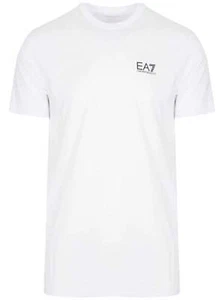 EA7 Mens White Short Sleeve Logo T-Shirt - Picture 1 of 2