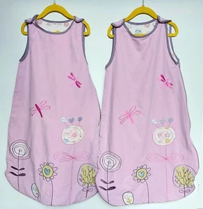 Infant Girls Sleeping / Bag  Sack Pink Cotton Aged 6-12 months - Picture 1 of 5