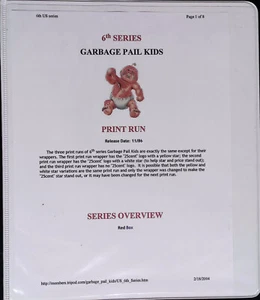 Garbage Pail Kids 1986 Series 6 With 1 wrappers, and excellent condition - Zdjęcie 1 z 6