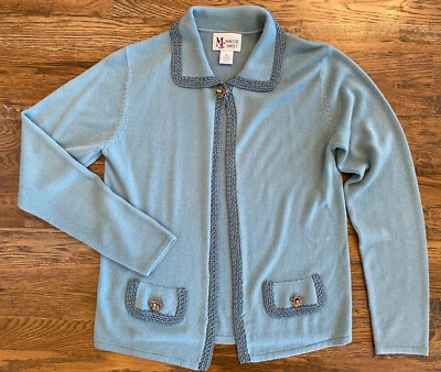 Cárdigan Suéter Cottagecore Para Mujer’s M Maggie Dulce Crochet Estrás Foto 1 de 4