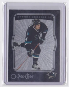 2007-08 O-PEE-CHEE MICROMOTION BLACK PARALLEL /100 JONATHAN CHEECHOO #407 SHARKS - Picture 1 of 2