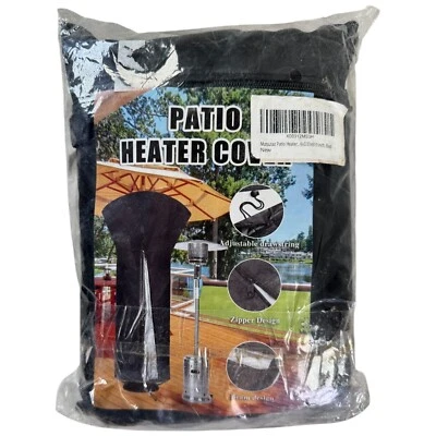 Новый чехол для обогревателя патио 89,7 x 41,7 x 27 дюймов черный дизайн на молнии НОВЫЙ! - Изображение 1 из 3