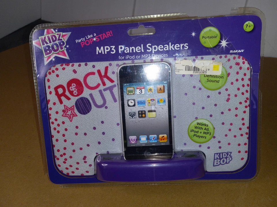 Kidz Bop Sakar Portable MP3 Panel Speakers for iPod & MP3 Devices- NEW OLD STOCK - Image 1 of 4