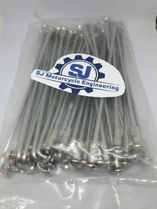BSA A7 A10 B31 B33 STAINLESS STEEL SPOKE SET FULL WIDTH ARIEL HUB WM2 FRONT REAR - Picture 1 of 1