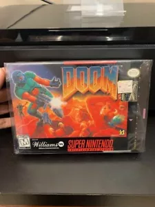 Doom Super Nintendo SNES Sellado de Fábrica Nuevo 1995 Colgante Pestaña H Sello Auténtico Raro - Imagen 1 de 16