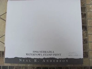 NE4  Nebraska  State Duck Print  w/ Artist Sign.stamp/stamp & folio  NE4SW15 DSS - Picture 1 of 2