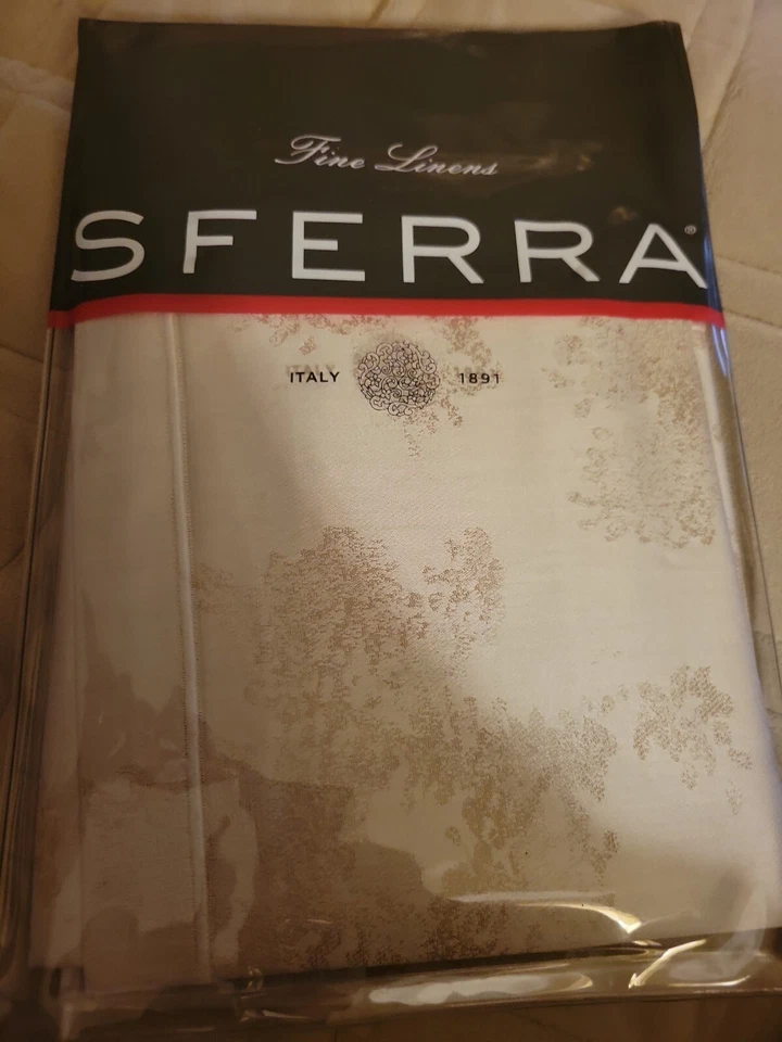 Sferra LUMIA Standard Sham белый/слоновая кость египетский хлопок сатин жаккард новый. - Изображение 1 из 3