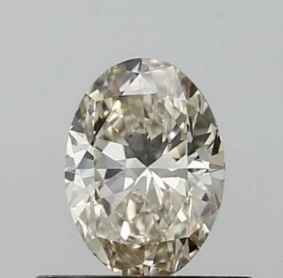 GIA CERTIFIED 0.46 Ct Natural M Faint Brown/VS Diamond Loose Oval 6x4 mm AA+ - Image 1 of 4