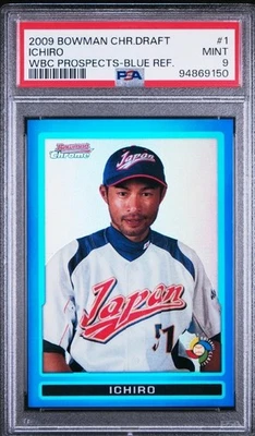 ICHIRO SUZUKI Bowman Chrome DRAFT WBC Prospects BLUE REFRACTOR 64/99 PSA 9 POP 4 - Image 1 of 4