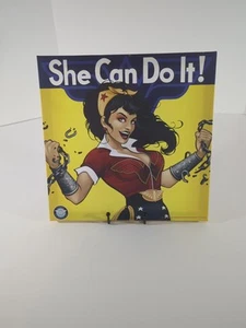 She Can Do It Wonder Woman Canvas 12x12 - Picture 1 of 2