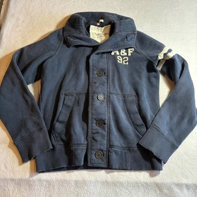 Abercrombie & Fitch Mens Medium Blue Button Up Cardigan Sweatshirt Hough Peak - Image 1 of 4