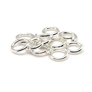 4mm, 21g, Silver Plated Open Jump Rings - US Seller - Picture 1 of 2