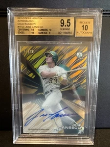 2015 Topps High Tek GOLD Rainbow /50 On Card Auto Jose Canseco 🔥 A’s BGS 9.5 - Picture 1 of 2