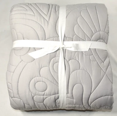 Pottery Barn Teen Dorm Recycled Microfiber Autumn Floral Twin Comforter Grey - Image 1 of 4