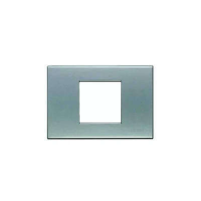BTICINO SPA Bticino light placca 2 posti alluminio naturale n4819aa
