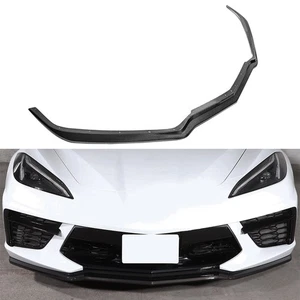 For Corvette C8 2020-25 Carbon Fiber Front Bumper Lip Splitter - Picture 1 of 7