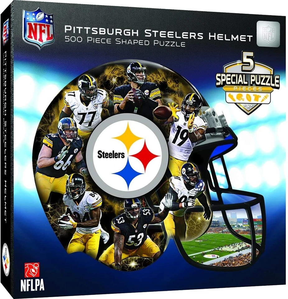 MasterPieces Pittsburgh Steelers 500 Piece Helmet Shaped Jigsaw Puzzle - Image 1 of 1