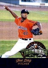 2018 Aberdeen IronBirds Choice #6 Jose Diaz Dominican Republic DR Baseball Card