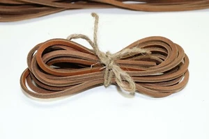 US Premium Leather Boot or Shoe Laces 72 inches natural medium brown Pair E7849 - Picture 1 of 5