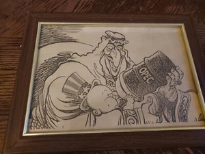 Vintage Anti Foreign Oil Nuclear Print  RARE Advertisement OPEC - Picture 1 of 3