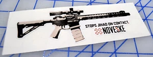 NOVESKE STOPS JIHAD STICKER Decal Sticker Rifle Gun Tactical 308 AR-15 5.56 - Picture 1 of 1