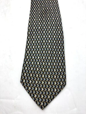 Corbata Gorsart Clothes New York Designer para hombre 100 % seda nueva azul amarillo gris Foto 1 de 4