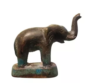 Tibetischer, Nepal, Mongolei, tierförmiges Gewicht, antike Bronze Elefant Figur - Bild 1 von 7
