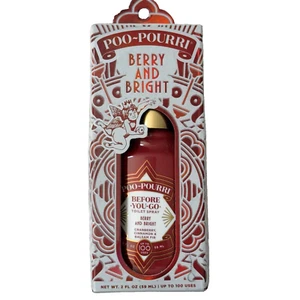 Poo-Pourri Berry and Bright Toilet Spray 2oz Holiday Cranberry NEW Sealed Boxed - Picture 1 of 3
