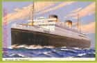 Af7489 - Israel - Vintage Postcard  Ansichtskarten  - 1956 Ship  "Britannic"